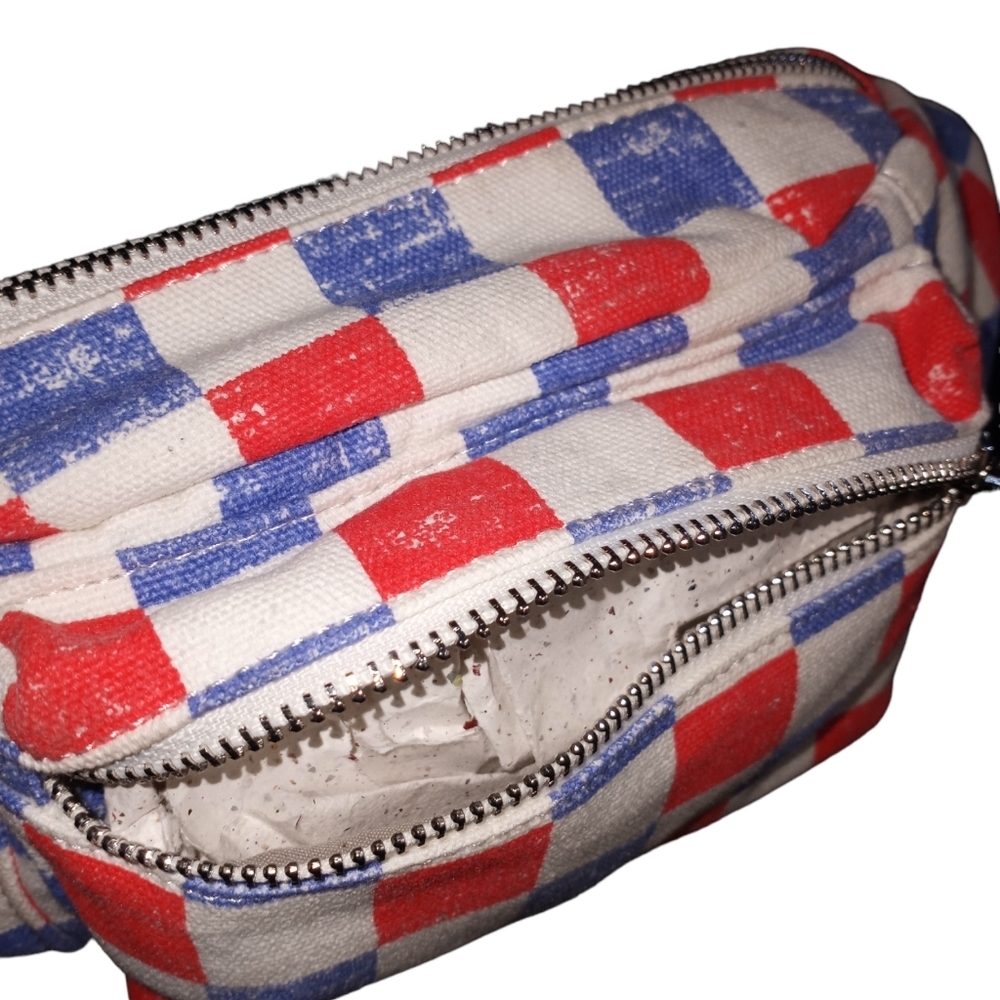 Mad love red white and blue checkered waist bag - Picture 5 of 6